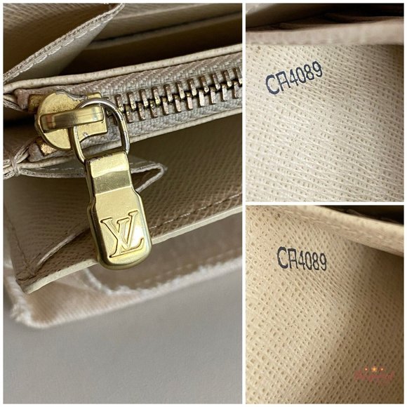 Authentic LOUIS VUITTON Damier Azur Coated Canvas Leather Sarah Long Wallet - Picture 13 of 13